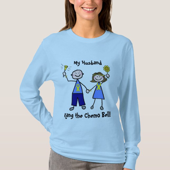 Camiseta Chemo Bell - cáncer testicular de la cinta (Anverso)