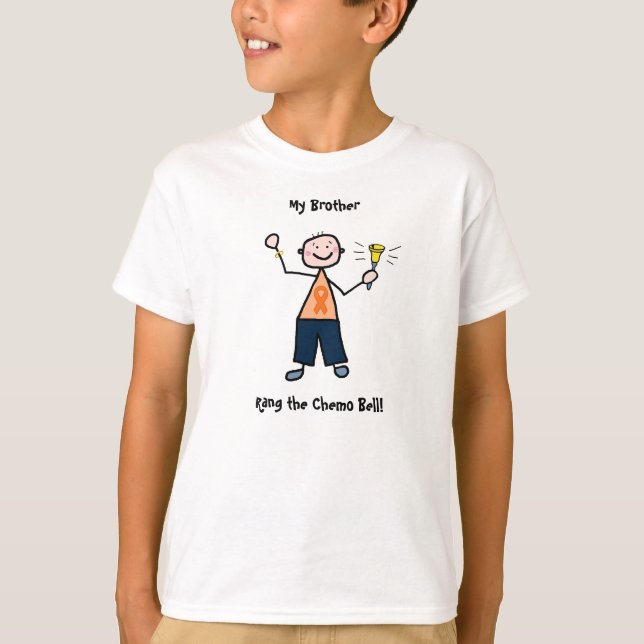 Camiseta Chemo Bell - hombre o muchacho de la leucemia (Anverso)