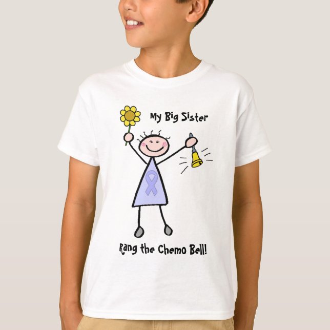 Camiseta Chemo Bell - mujer del cáncer de estómago (Anverso)