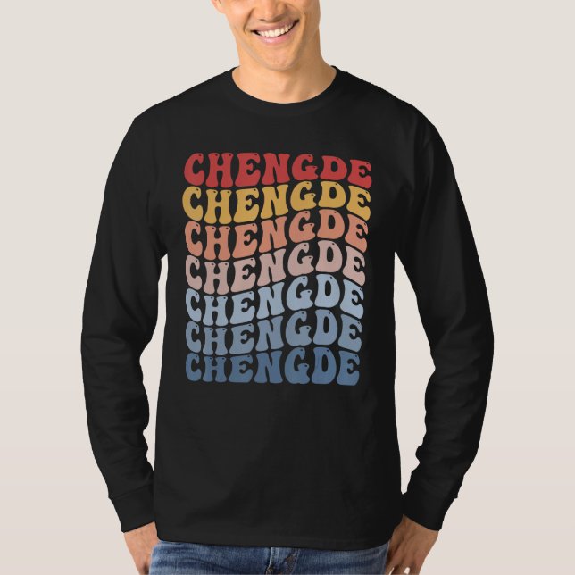 Camiseta Chengde City Groovy Retro (Anverso)