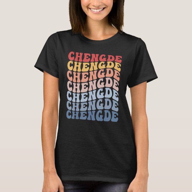 Camiseta Chengde City Groovy Retro (Anverso)