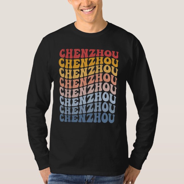 Camiseta Chenzhou City Groovy Retro (Anverso)