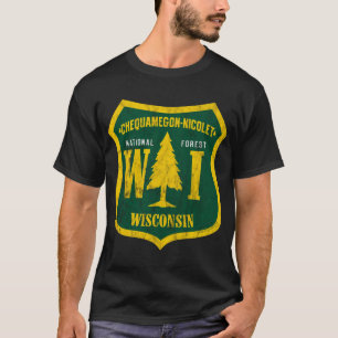 Camiseta Chequamegon Nicolet National Forest Shield Look