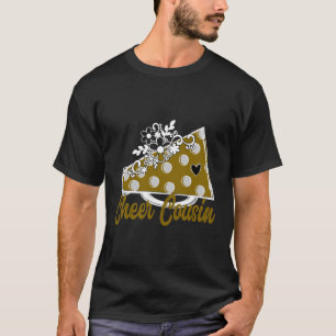 Camiseta Cheque Cousin Shirt Gold Megaphone Heart Flower Ac