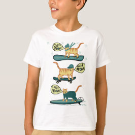 Camiseta ¡Chequea a Meowt! Skateboard Snowboard Surfer Tabb