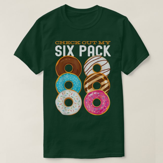 Camiseta Chequear mi entrenamiento de gimnasia de Six Pack  (Diseño del anverso)