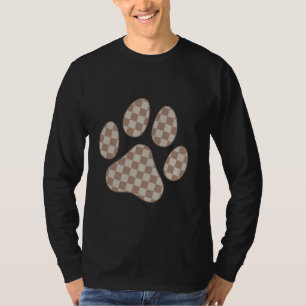 Camiseta Chequera de papel de perro de gato color beige mar