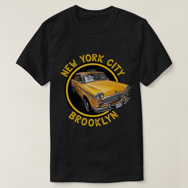 Camiseta Cheques Manhattan de Nueva York para taxi para gra (Diseño del anverso)