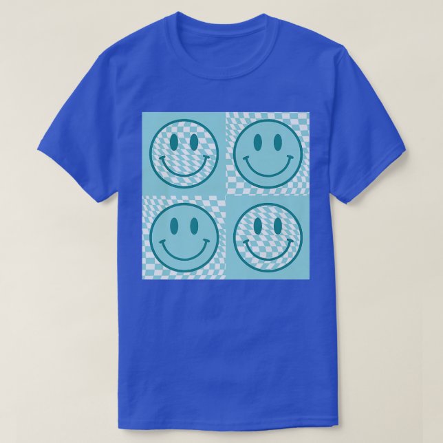 Camiseta Cheques Smile Face Funny Happy Face Trendy T (Diseño del anverso)