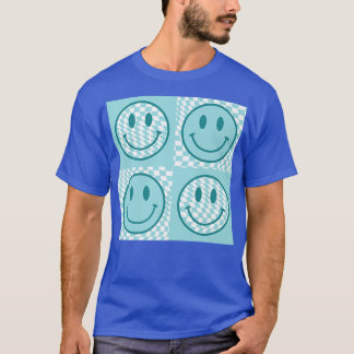 Camiseta Cheques Smile Face Funny Happy Face Trendy T