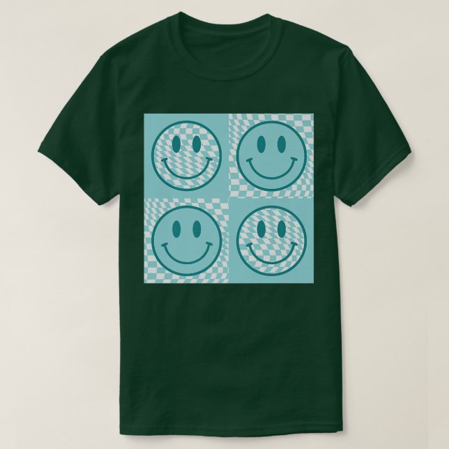 Camiseta Cheques Smile Face Funny Happy Face Trendy T (Diseño del anverso)