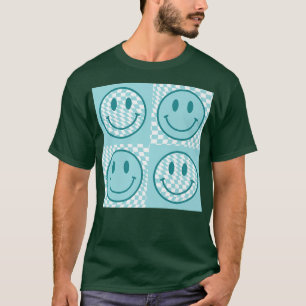 Camiseta Cheques Smile Face Funny Happy Face Trendy T