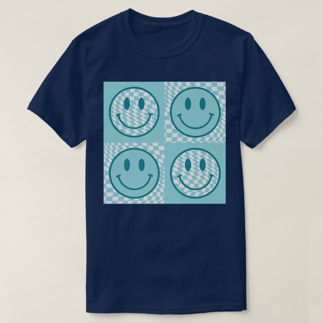 Camiseta Cheques Smile Face Funny Happy Face Trendy T (Diseño del anverso)
