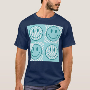 Camiseta Cheques Smile Face Funny Happy Face Trendy T