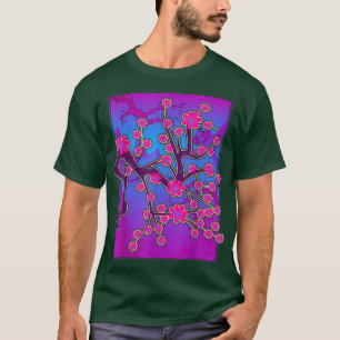 Camiseta Cher de flor rosa de la onda de vapor de Sakura ja