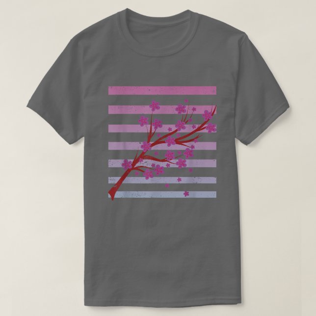 Camiseta Cher de vaporwave de flor rosa de flor sakura japo (Diseño del anverso)