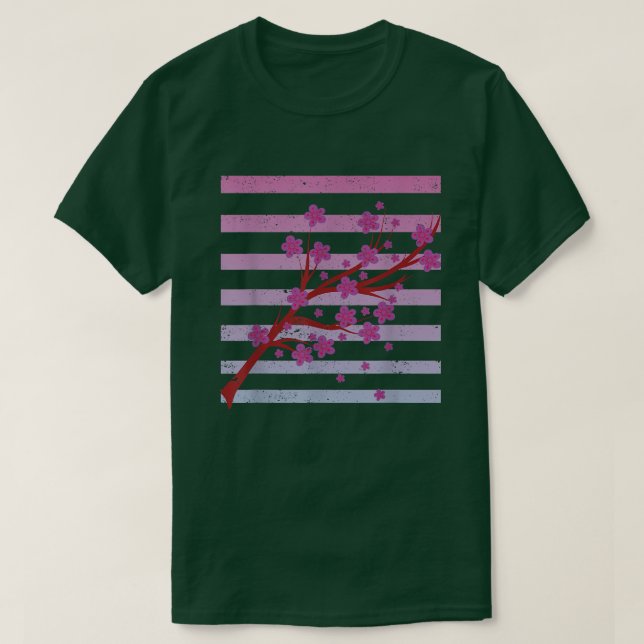 Camiseta Cher de vaporwave de flor rosa de flor sakura japo (Diseño del anverso)