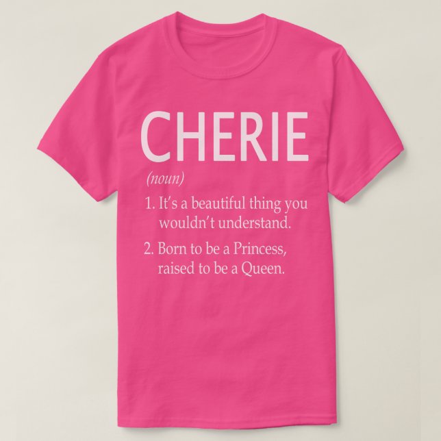 Camiseta Cherie Name Gift 131 (Diseño del anverso)