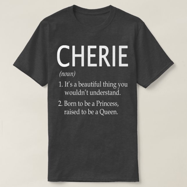 Camiseta Cherie Name Gift 154 (Diseño del anverso)
