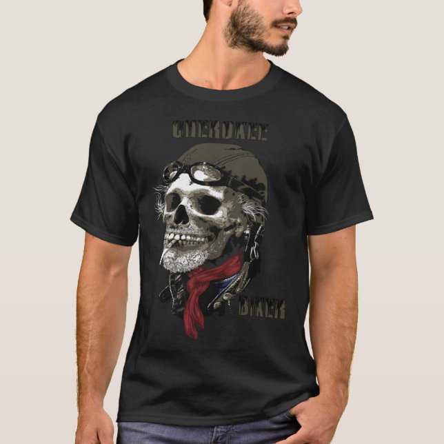 Camiseta Cherokee American Indian Tribe Motocicleta Biker O (Anverso)