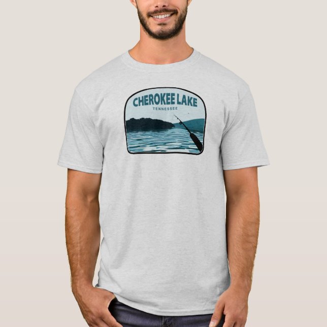 Camiseta Cherokee Lake Tennessee Fishing Rod (Anverso)