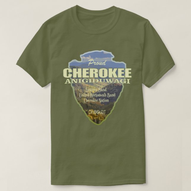 Camiseta Cherokee (punta de flecha) (Diseño del anverso)