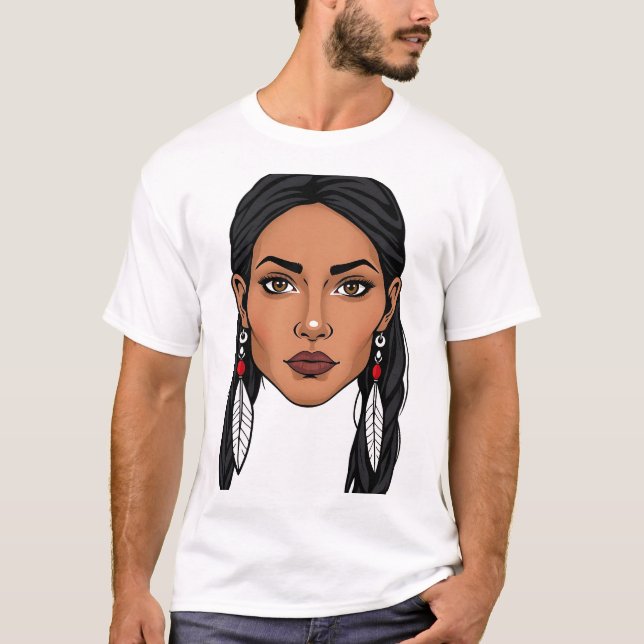 Camiseta Cherokee Woman Face (Anverso)