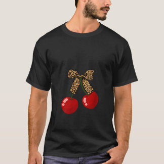 Camiseta Cherries con leopardo de coqueta chicas
