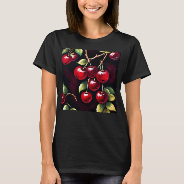 Camiseta Cherries Rojas Retro (Anverso)