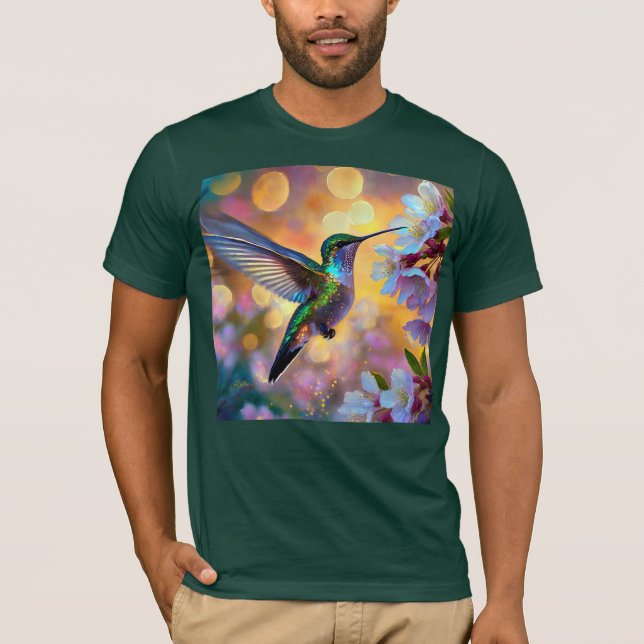 Camiseta Cherry Blossom Fantasy Hummingbird (Anverso)