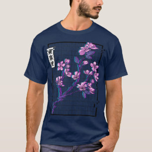 Camiseta Cherry Blossom Glitch Pastel Japan Art Vaporwave A