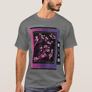 Camiseta Cherry Blossom Japanese Sakura Browser Vaporwave A
