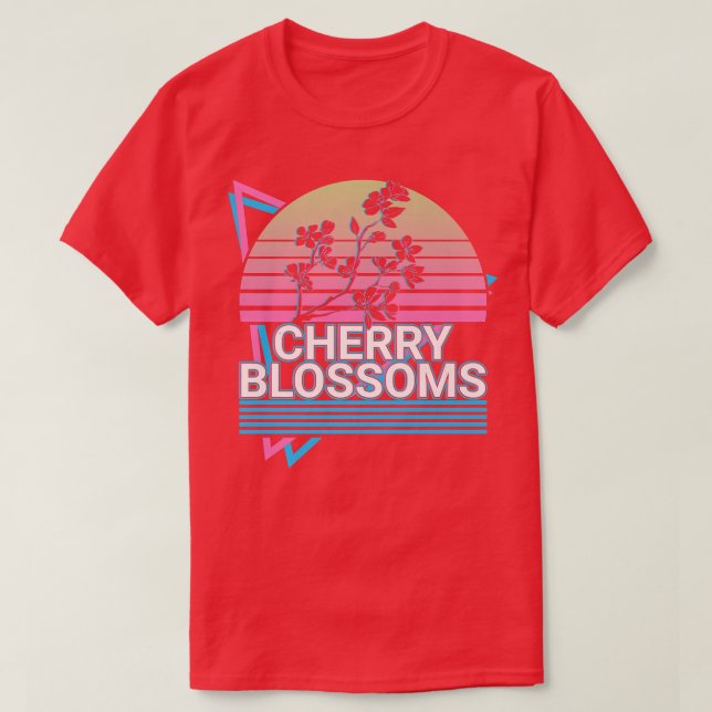 Camiseta Cherry Blossom Retro  (Diseño del anverso)
