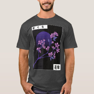 Camiseta Cherry Blossom Vaporwave Cool Fun Retro Cartoon 80