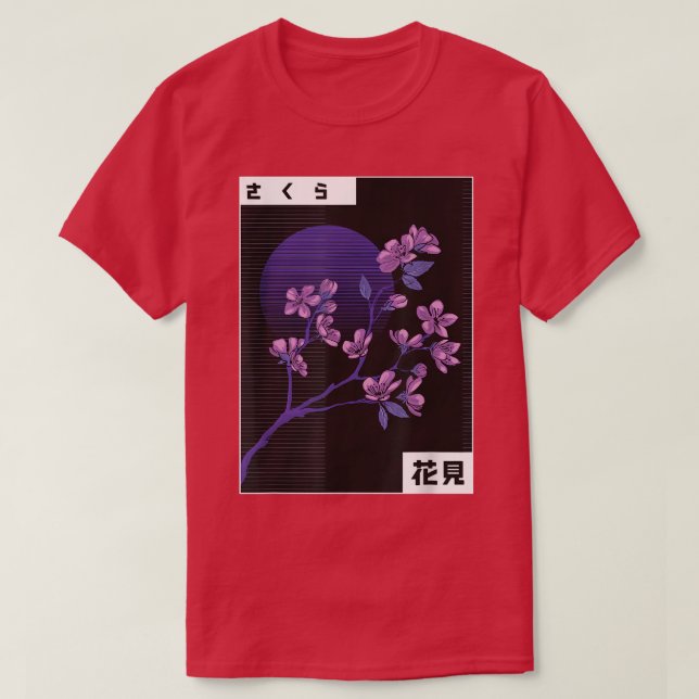 Camiseta Cherry Blossom Vaporwave Guay Fun Retro Personaliz (Diseño del anverso)