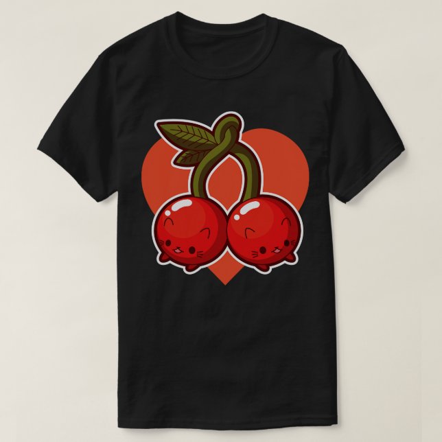 Camiseta Cherry Cats (Diseño del anverso)