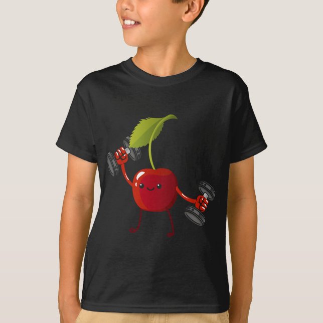Camiseta Cherry, Fruit Costuit Workbuilding Lift Gy (Anverso)