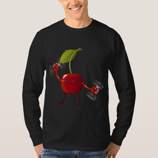 Camiseta Cherry, Fruit Costuit Workbuilding Lift Gy (Anverso)