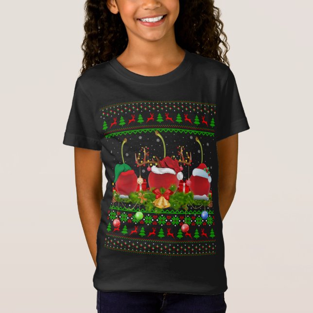 Camiseta Cherry Fruit Lover Xmas Santa Ugly Cherry Christin (Anverso)
