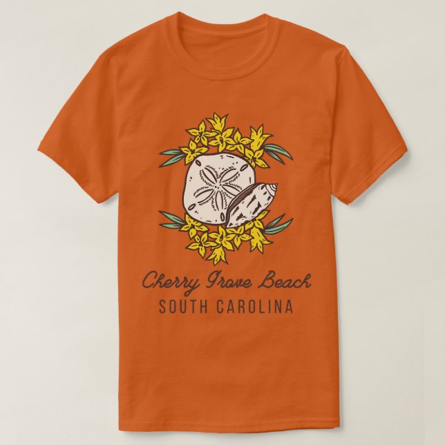 Camiseta Cherry Grove Beach Souvenir Turístico SC de olina  (Diseño del anverso)