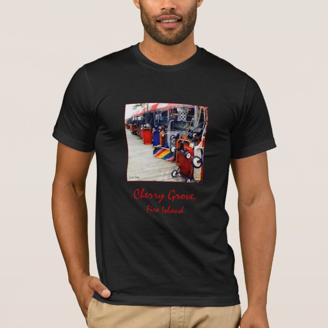 Camiseta Cherry Grove Pride Wagon Adulto (Anverso)