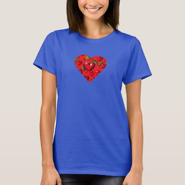 Camiseta Cherry Hearts Valentines Gift (Anverso)