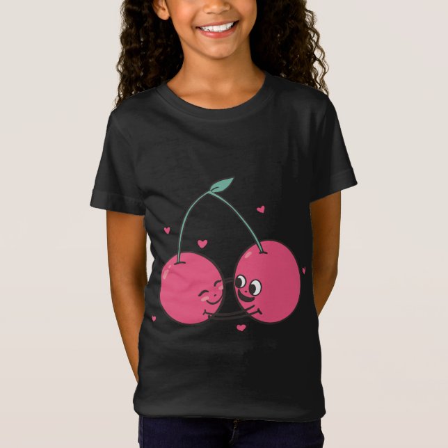 Camiseta Cherry Mejor Amigo Chica Girlfriend Smile Twin Ber (Anverso)