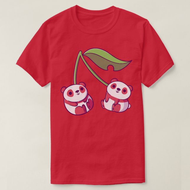 Camiseta Cherry Pandas (Diseño del anverso)