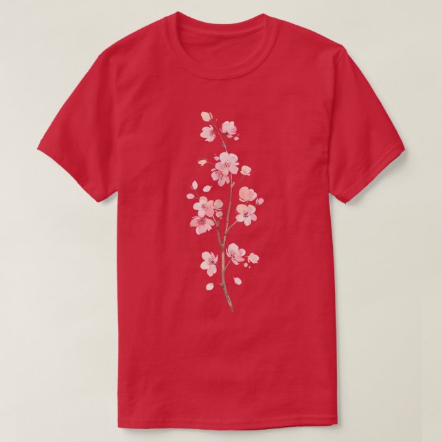 Camiseta Cherry Sakura ~ Pink japonés floral primavera flor (Diseño del anverso)
