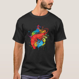Camiseta Cherry Shrimp Acuarela Pescado Acuario de Agua Fre