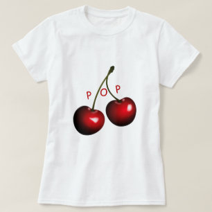 Camiseta Cherry T-Shirt Funny - Pop Me - Texto Personalizad