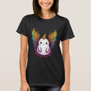 Camiseta Cherub alado arco iris