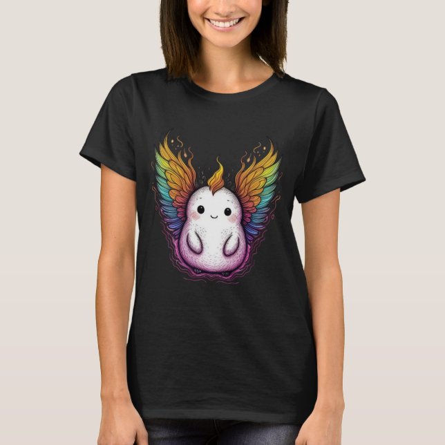 Camiseta Cherub alado arco iris (Anverso)