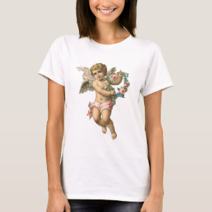 Camiseta Cherub vintage con flor floral chic